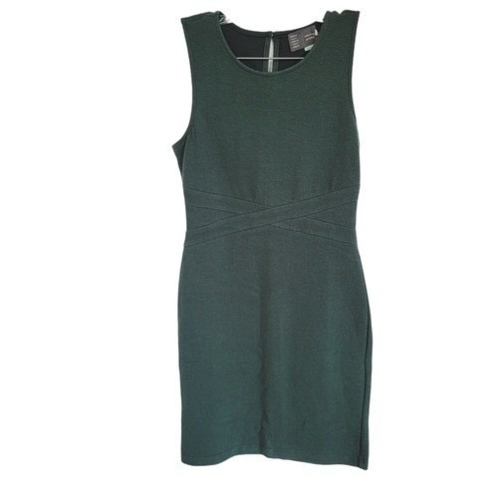 Saturday Sunday Anthropologie Green Textured Sleeveless Sheath Dress XS NWT